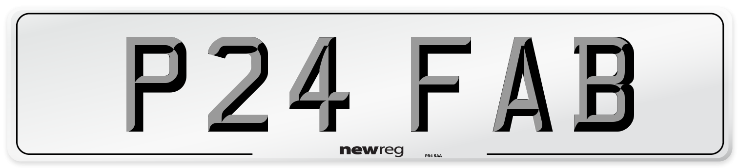 P24 FAB Number Plate from New Reg